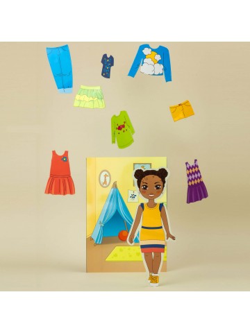 Magnetic Dress-Up Doll "Little Fashionista`s" - Michelle BeCrea - 4