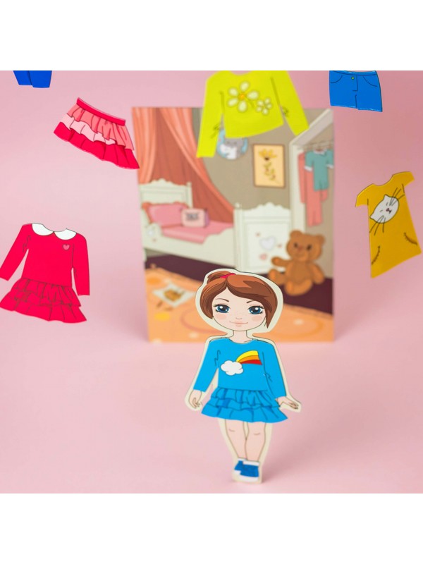 Magnetic Dress-Up Doll "Little Fashionista`s" - Isabella BeCrea - 5
