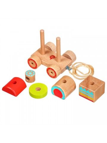 Каталка-сортер паровозик - обучающие деревянные игрушки Lucy&Leo Lucy&Leo - 2