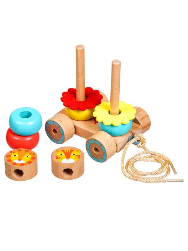 Каталка-пирамидка Львы - обучающие деревянные игрушки Lucy&Leo Lucy&Leo - 4
