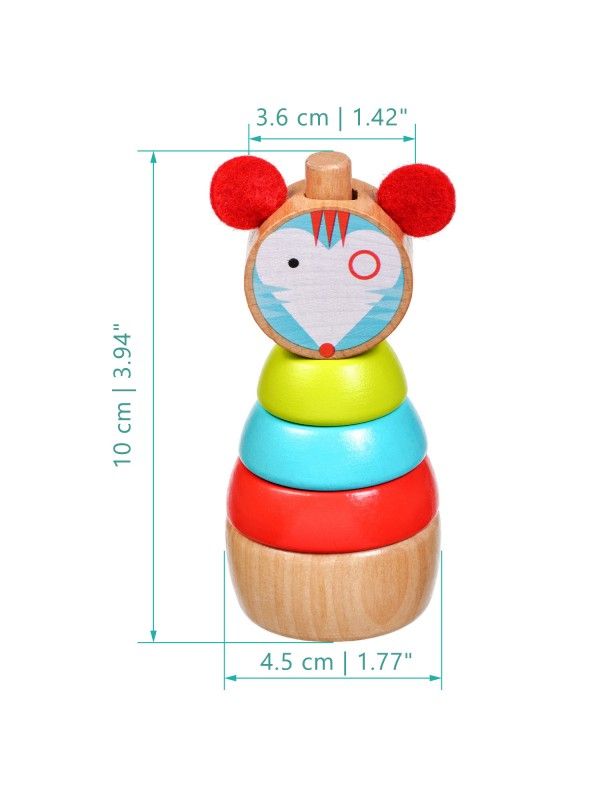 Mouse Pyramid - educational wood toys Lucy&Leo Lucy&Leo - 5