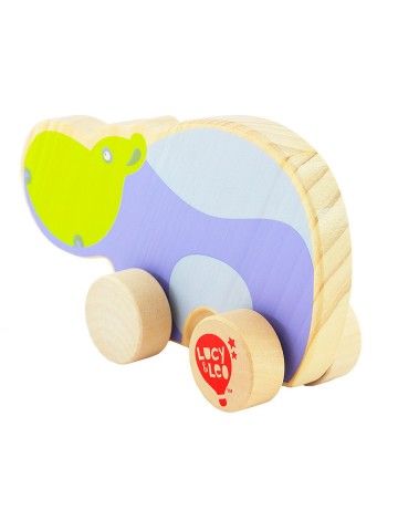 Каталка Бегемот - обучающие деревянные игрушки Lucy&Leo Lucy&Leo - 3