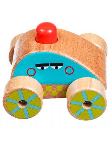 Mašīna – pīkstulis - Attīstošās koka rotaļlieta Lucy&Leo - 5